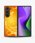 Creslia orange splash phone case - orange splash phone case samsung galaxy z fold 6