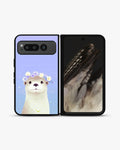 Creslia otter flower crown phone case - otter flower crown phone case google pixel fold