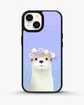 Creslia otter flower crown phone case - otter flower crown phone case iphone 15