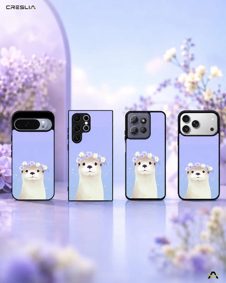 Creslia otter flower crown phone case - otter flower crown phone case mobile banner