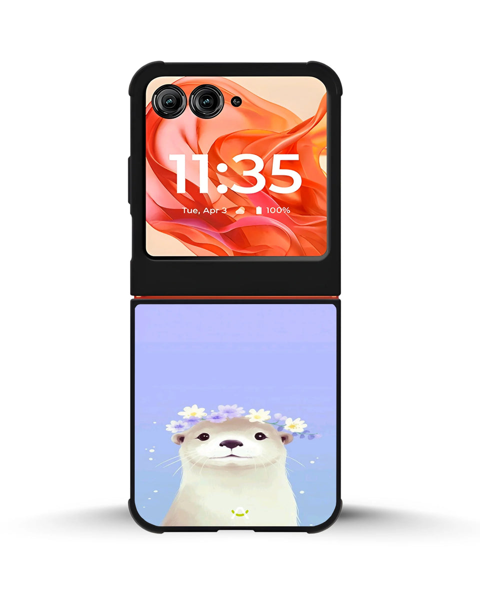 Creslia otter flower crown phone case - otter flower crown phone case motorola razr ultra 2025