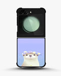 Creslia otter flower crown phone case - otter flower crown phone case samsung galaxy z flip 6