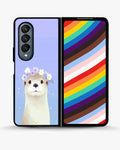 Creslia otter flower crown phone case - otter flower crown phone case samsung galaxy z fold 4