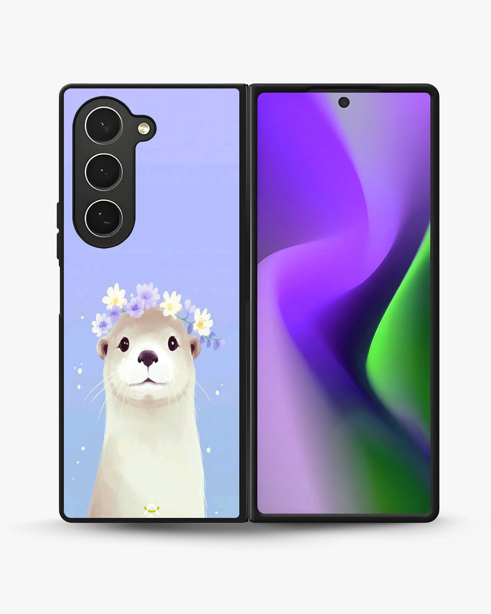 Creslia otter flower crown phone case - otter flower crown phone case samsung galaxy z fold 6