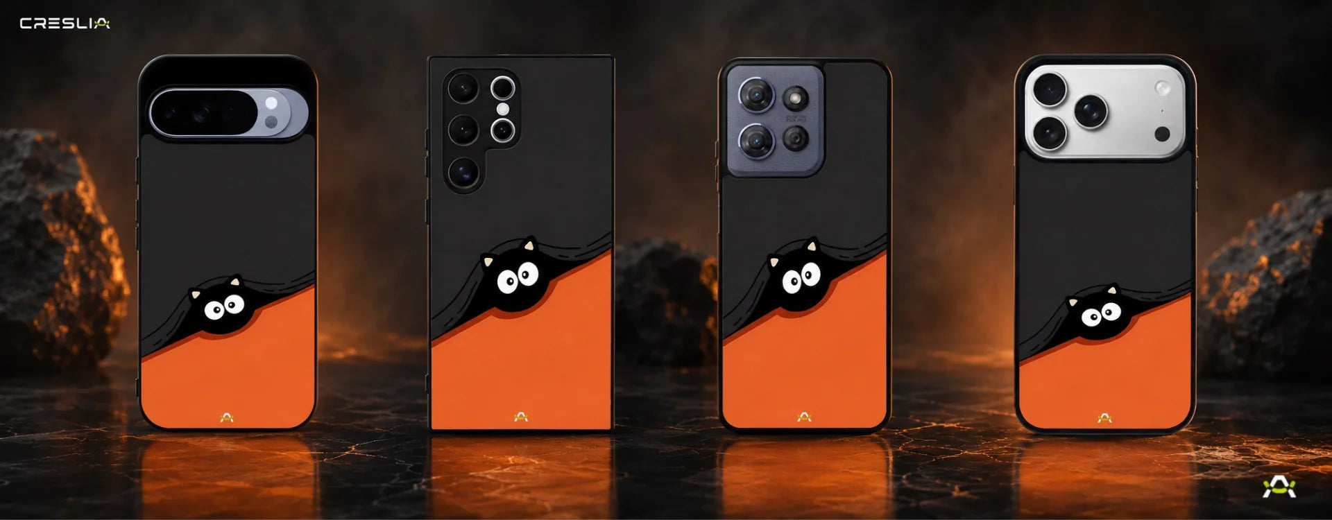 Creslia peeking cat phone case - peeking cat phone case desktop banner