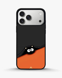 Peeking Cat Phone Case - Cute Black & Orange Print for iPhone, Samsung, Pixel, OnePlus & Vivo