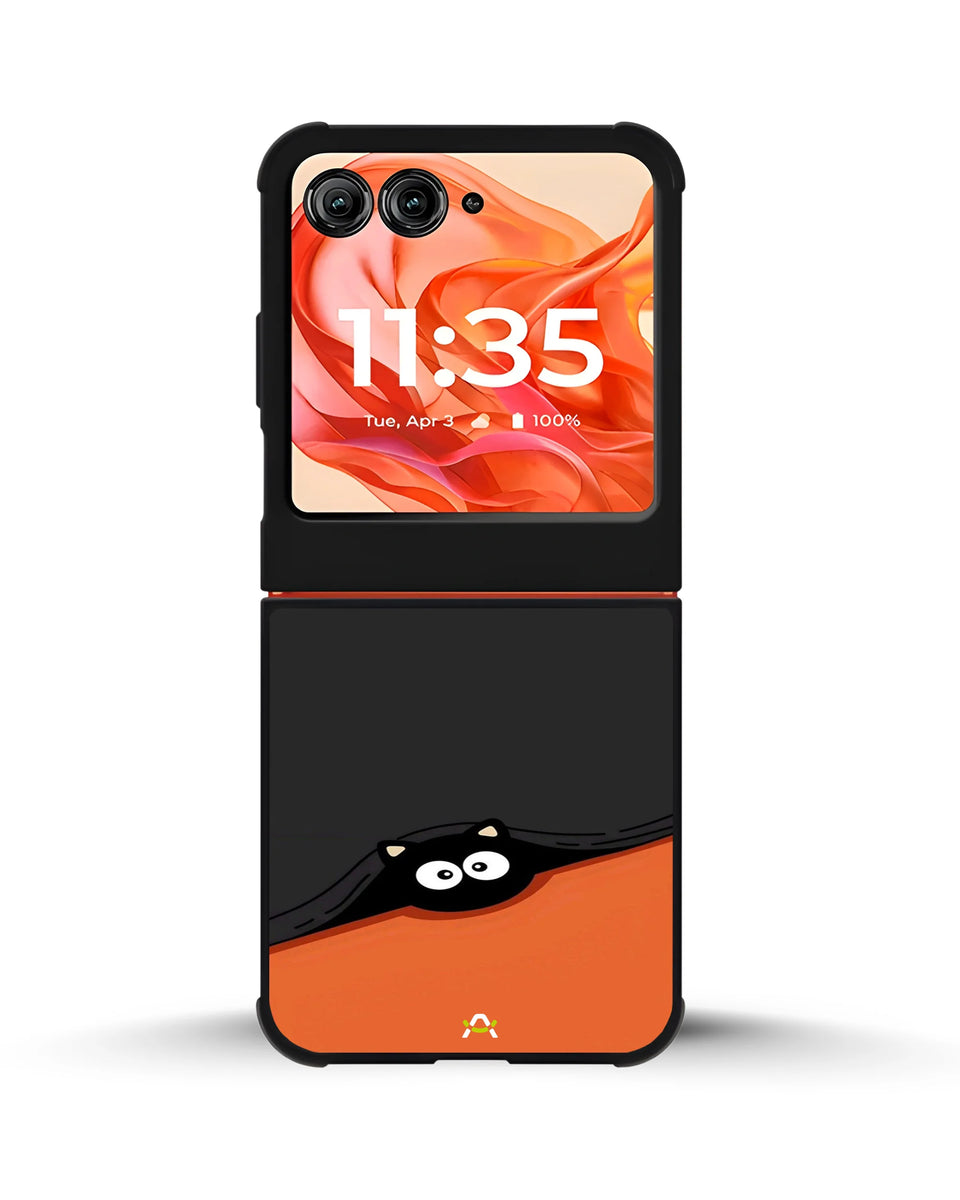Creslia peeking cat phone case - peeking cat phone case motorola razr ultra 2025