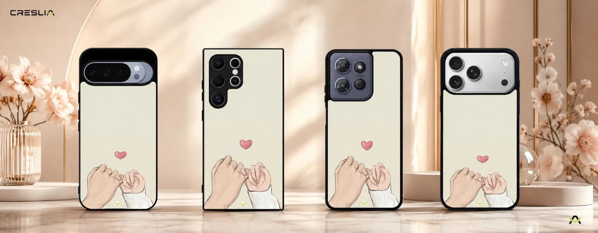 Creslia pinky promise heart phone case - pinky promise heart phone case desktop banner