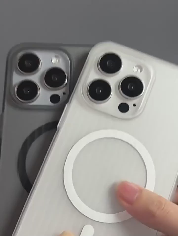 Corrugated Hybrid MagSafe Case Cover for iPhone - White Orange