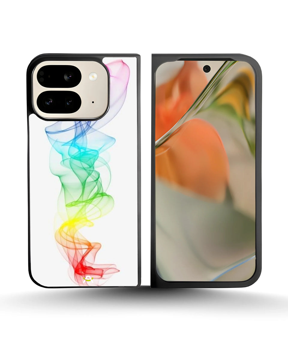 Creslia rainbow smoke phone case - rainbow smoke phone case google pixel 9 pro fold