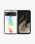Creslia rainbow smoke phone case - rainbow smoke phone case google pixel fold