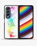 Creslia rainbow smoke phone case - rainbow smoke phone case samsung galaxy z fold 4