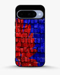 Creslia red blue painted bricks phone case - red blue painted bricks phone case google pixel 10