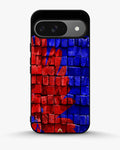 Creslia red blue painted bricks phone case - red blue painted bricks phone case google pixel 9
