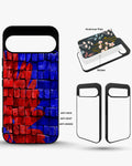 Creslia red blue painted bricks phone case general construction specs - red blue painted bricks phone case google pixel general specs 1
