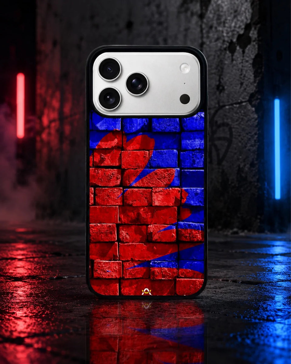 Creslia red blue painted bricks phone case general construction specs - red blue painted bricks phone case google pixel general specs 3