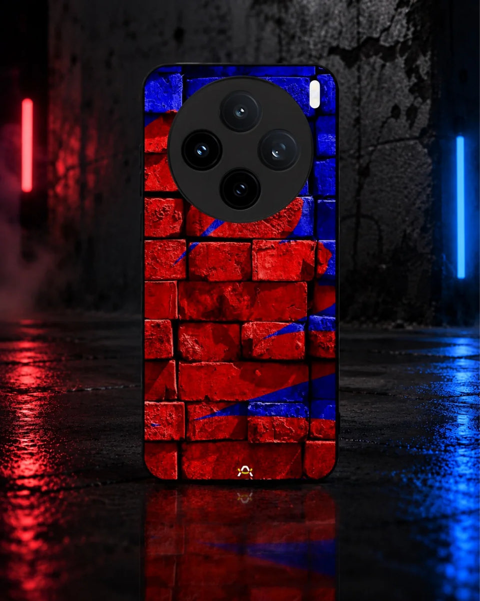 Creslia red blue painted bricks phone case general construction specs - red blue painted bricks phone case google pixel general specs 6