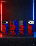 Creslia red blue painted bricks phone case - red blue painted bricks phone case mobile banner