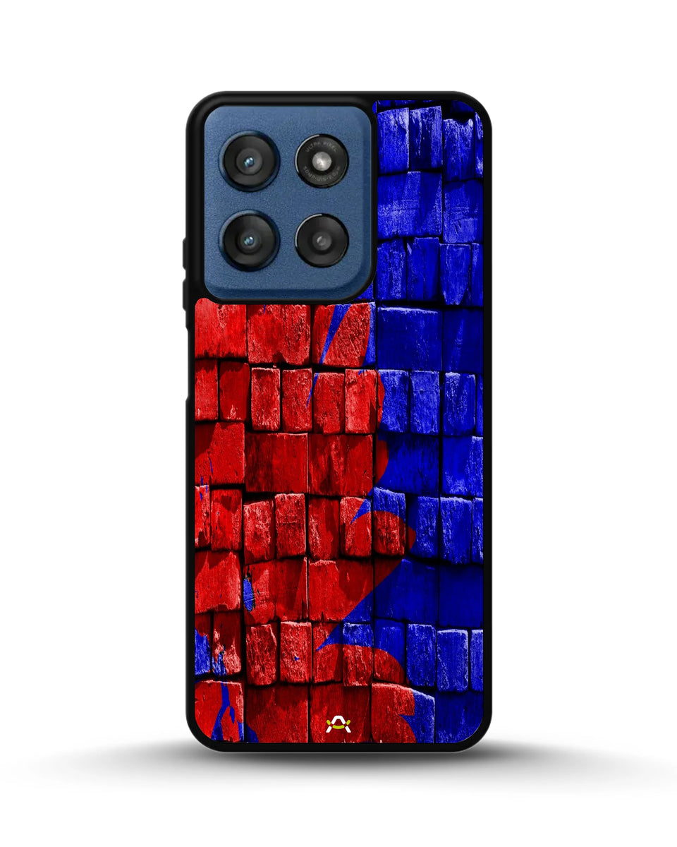 Creslia red blue painted bricks phone case - red blue painted bricks phone case moto g stylus 5g 2024