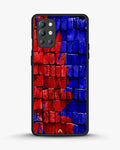 Creslia red blue painted bricks phone case - red blue painted bricks phone case oneplus 9r