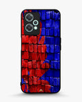 Creslia red blue painted bricks phone case - red blue painted bricks phone case oneplus nord ce2 lite