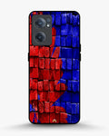 Creslia red blue painted bricks phone case - red blue painted bricks phone case oneplus nord ce2