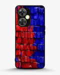 Creslia red blue painted bricks phone case - red blue painted bricks phone case oneplus nord ce3 lite