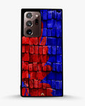 Creslia red blue painted bricks phone case - red blue painted bricks phone case samsung galaxy note 20 ultra