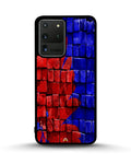 Creslia red blue painted bricks phone case - red blue painted bricks phone case samsung galaxy s20 ultra