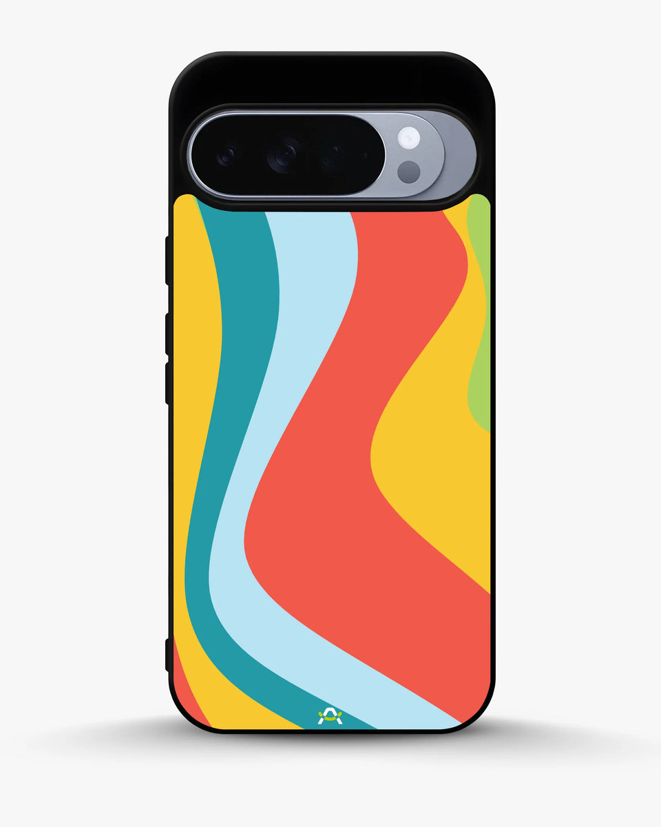 Creslia retro wavy stripes phone case - retro wavy stripes phone case google pixel 10 pro xl