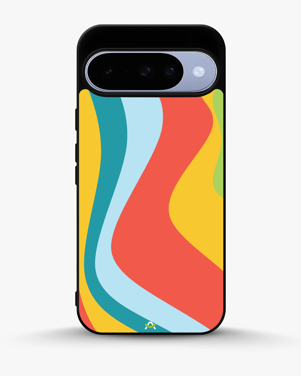 Creslia retro wavy stripes phone case - retro wavy stripes phone case google pixel 10