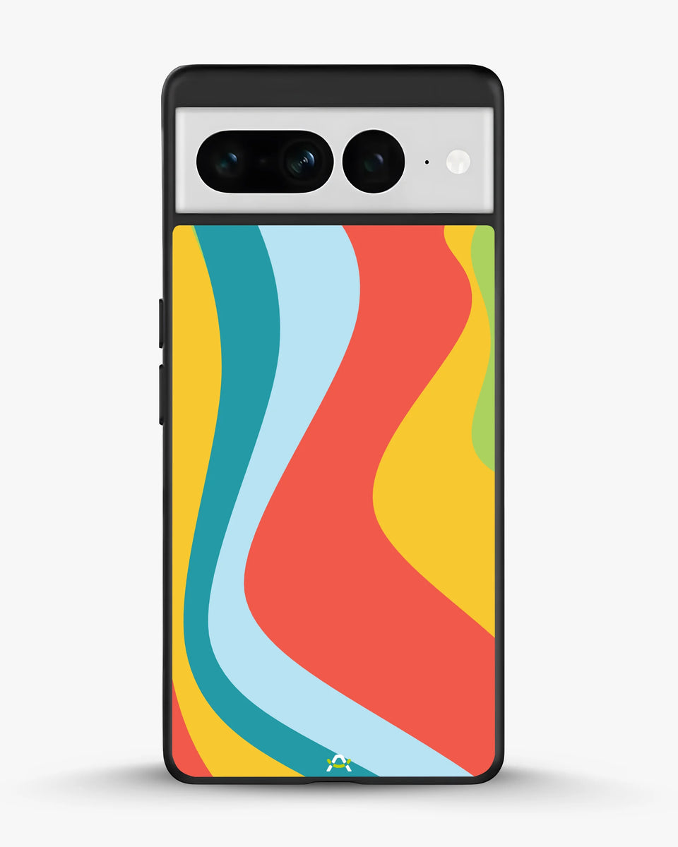 Creslia retro wavy stripes phone case - retro wavy stripes phone case google pixel 7 pro