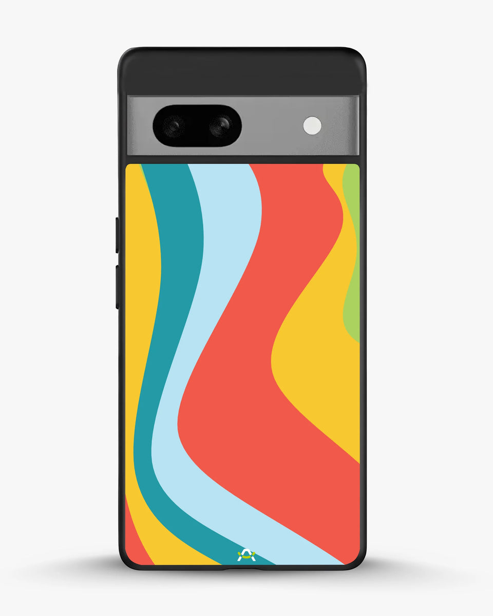 Creslia retro wavy stripes phone case - retro wavy stripes phone case google pixel 7a