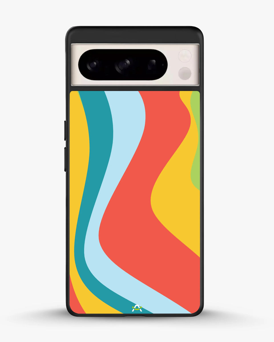 Creslia retro wavy stripes phone case - retro wavy stripes phone case google pixel 8 pro