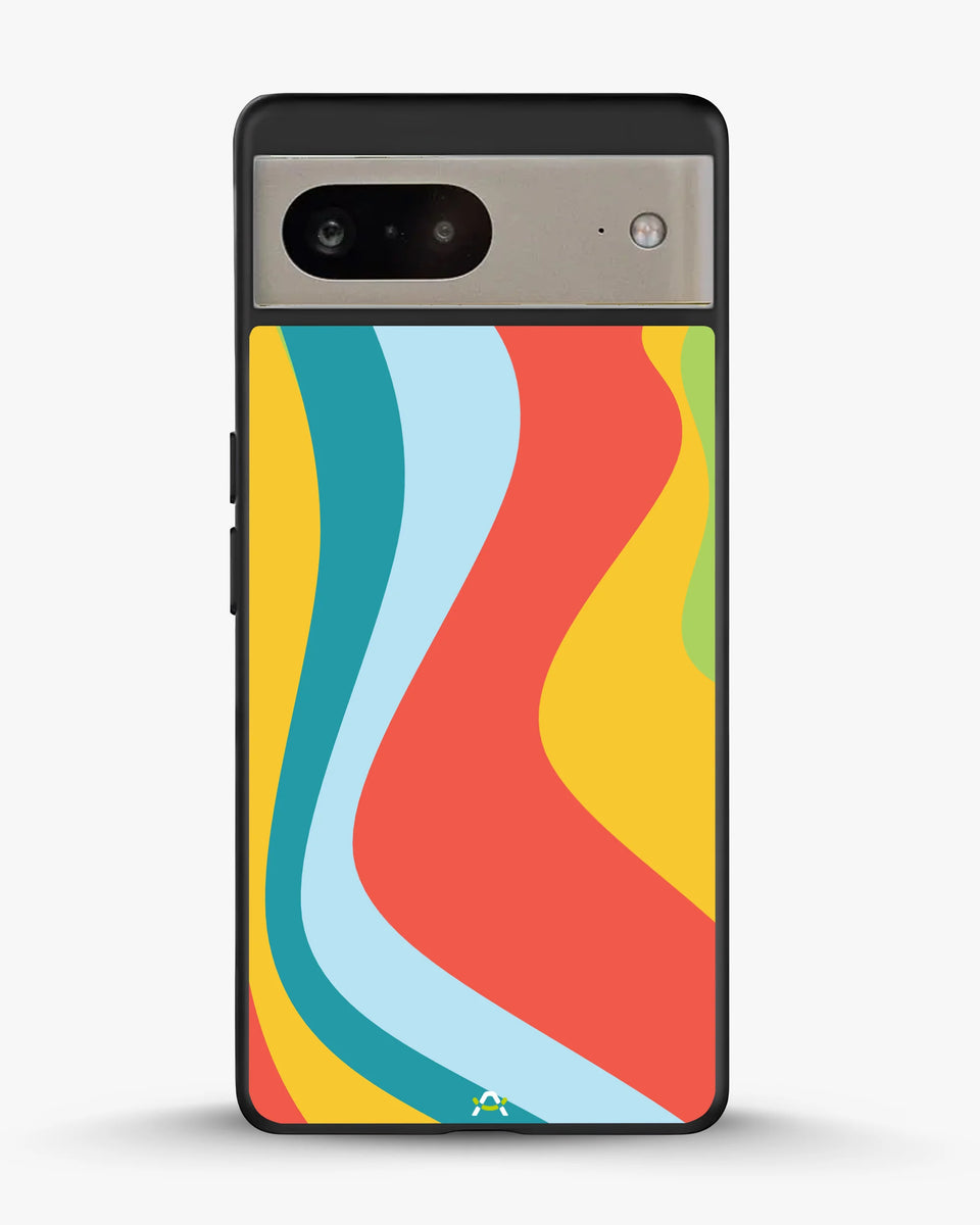 Creslia retro wavy stripes phone case - retro wavy stripes phone case google pixel 8a