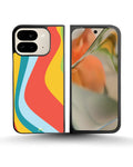 Creslia retro wavy stripes phone case - retro wavy stripes phone case google pixel 9 pro fold