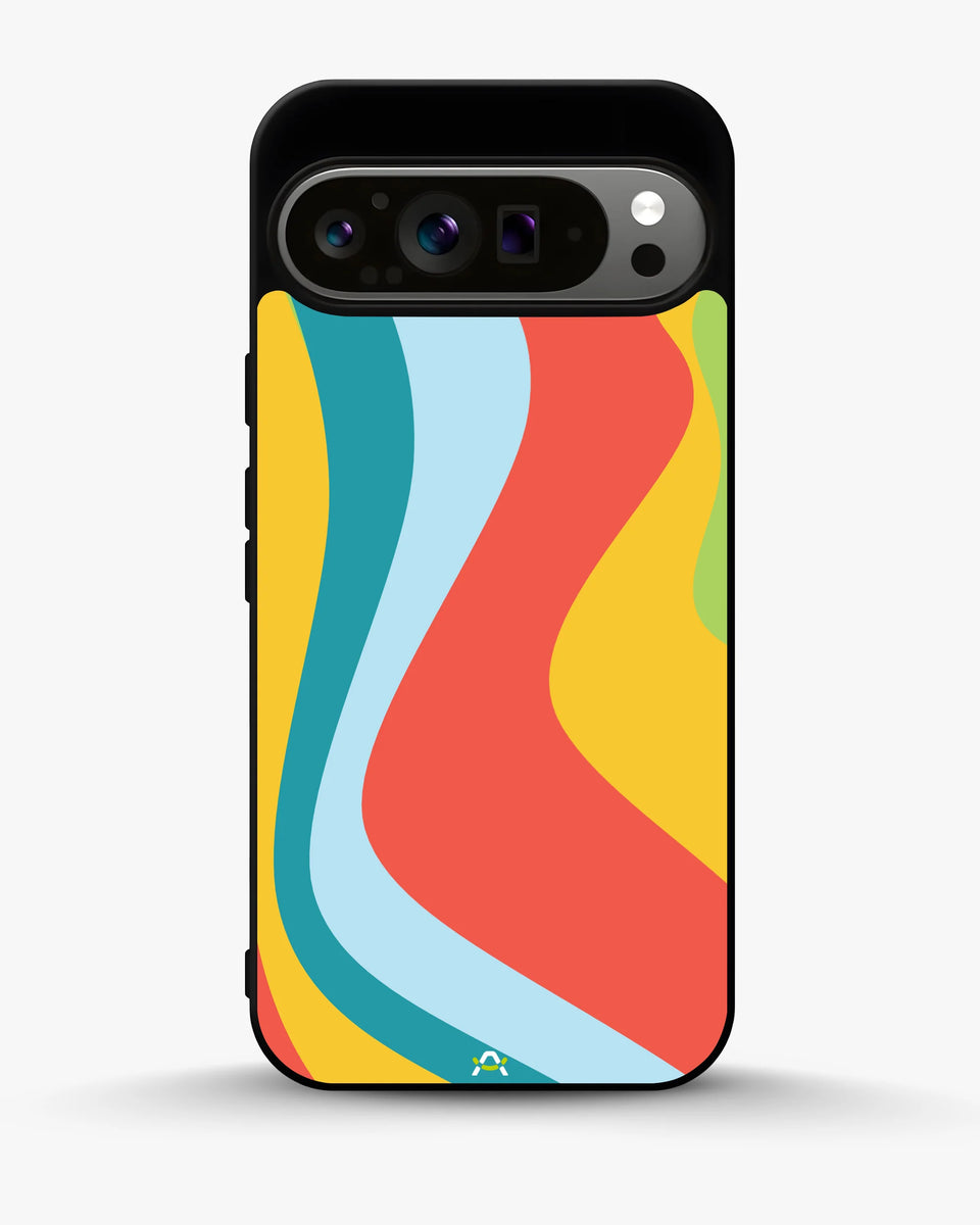 Creslia retro wavy stripes phone case - retro wavy stripes phone case google pixel 9 pro xl