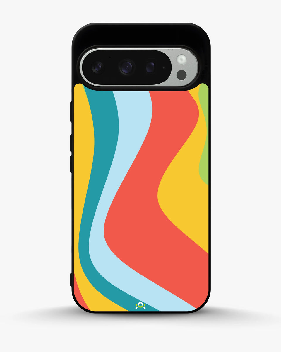 Creslia retro wavy stripes phone case - retro wavy stripes phone case google pixel 9 pro