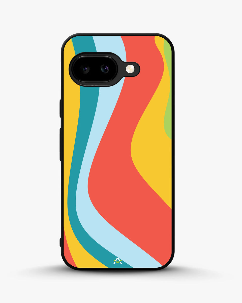 Creslia retro wavy stripes phone case - retro wavy stripes phone case google pixel 9a
