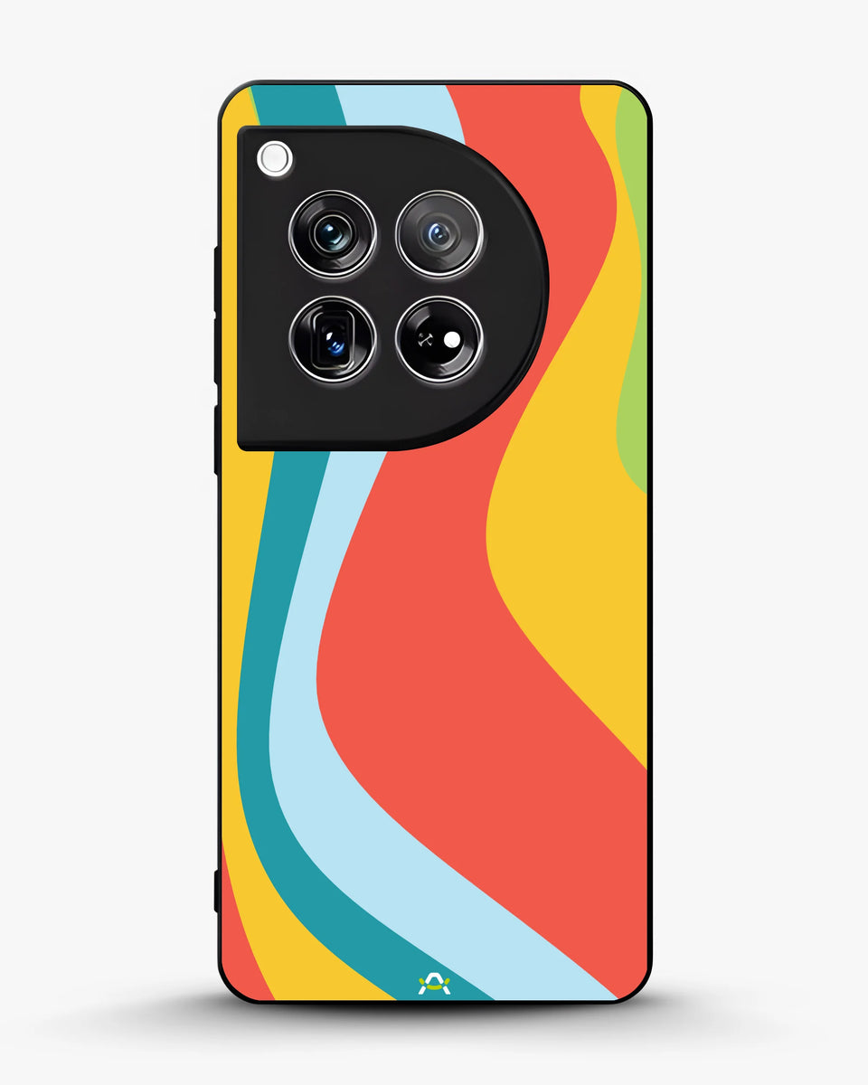Creslia retro wavy stripes phone case - retro wavy stripes phone case oneplus 12r
