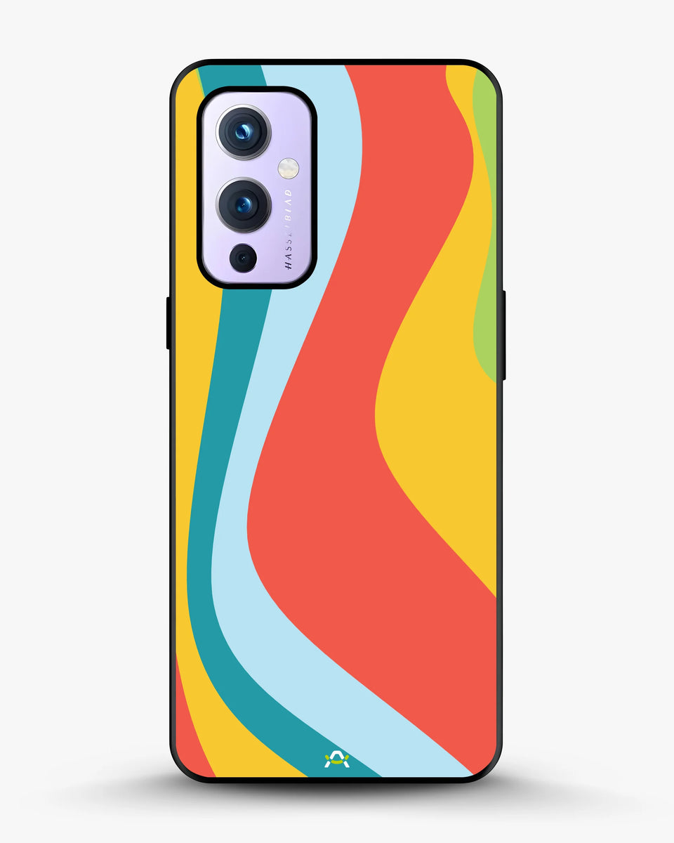Creslia retro wavy stripes phone case - retro wavy stripes phone case oneplus 9