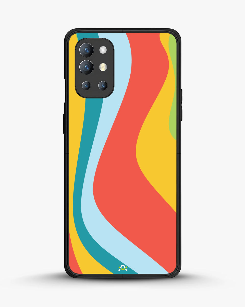 Creslia retro wavy stripes phone case - retro wavy stripes phone case oneplus 9r