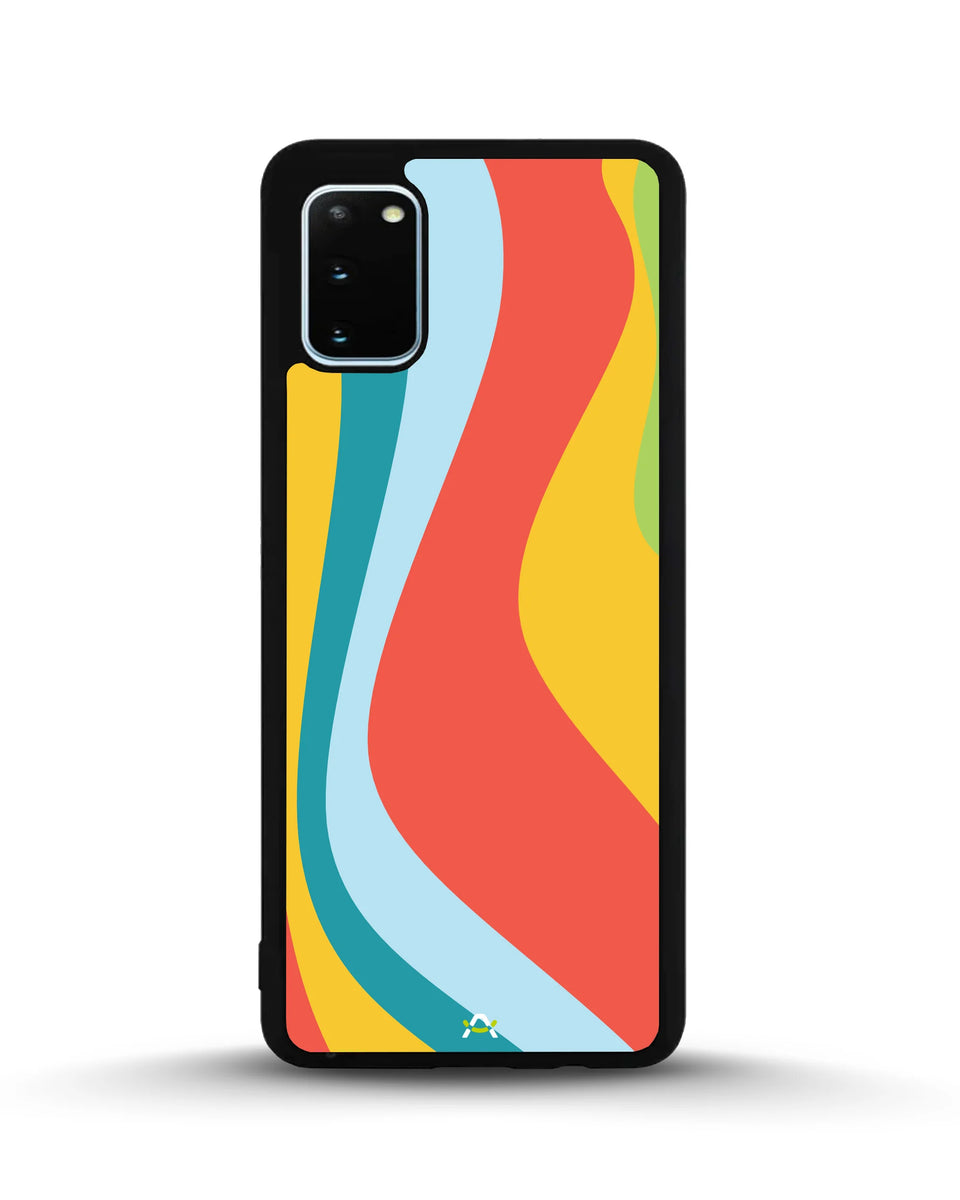 Creslia retro wavy stripes phone case - retro wavy stripes phone case samsung galaxy s20 fe