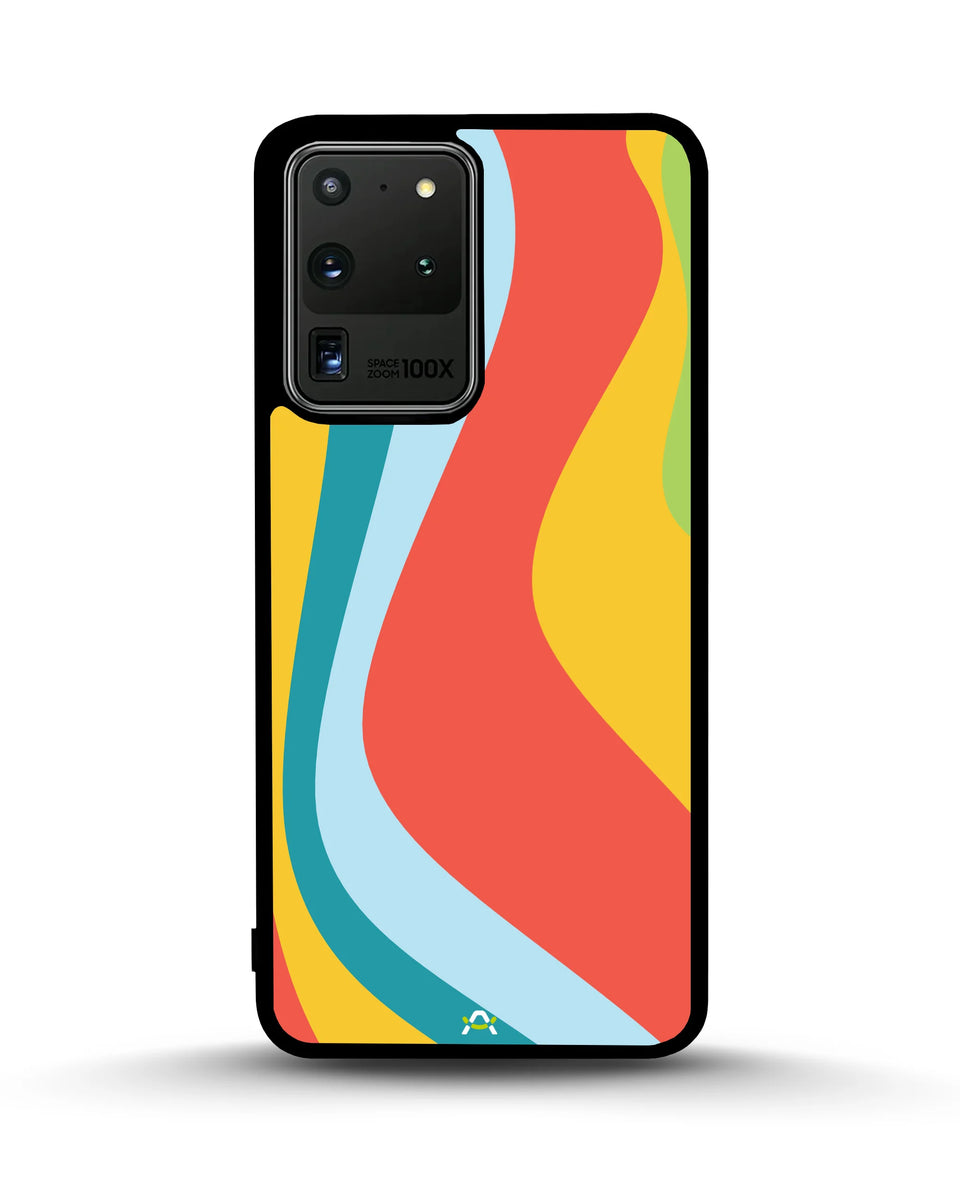 Creslia retro wavy stripes phone case - retro wavy stripes phone case samsung galaxy s20 ultra