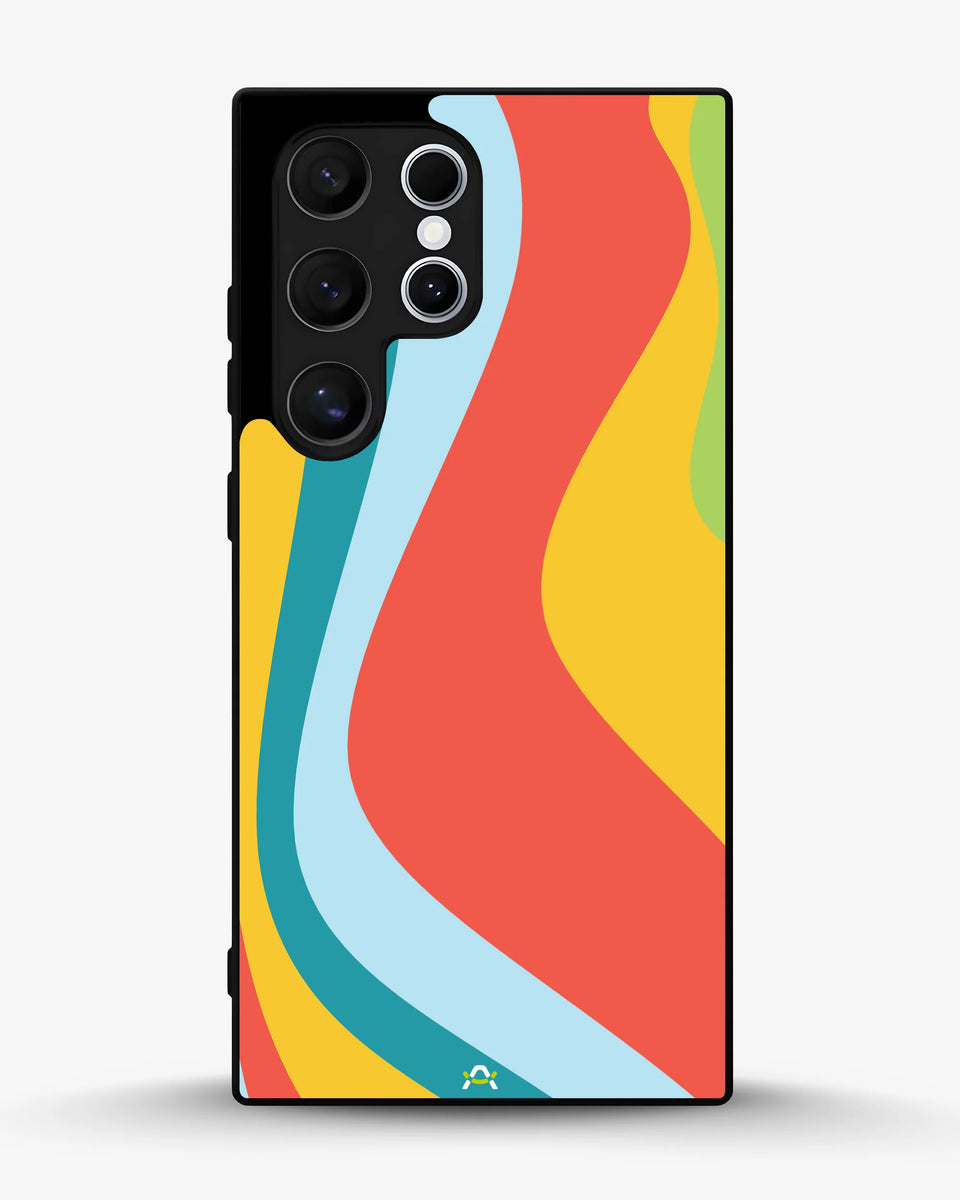 Creslia retro wavy stripes phone case - retro wavy stripes phone case samsung galaxy s22 ultra