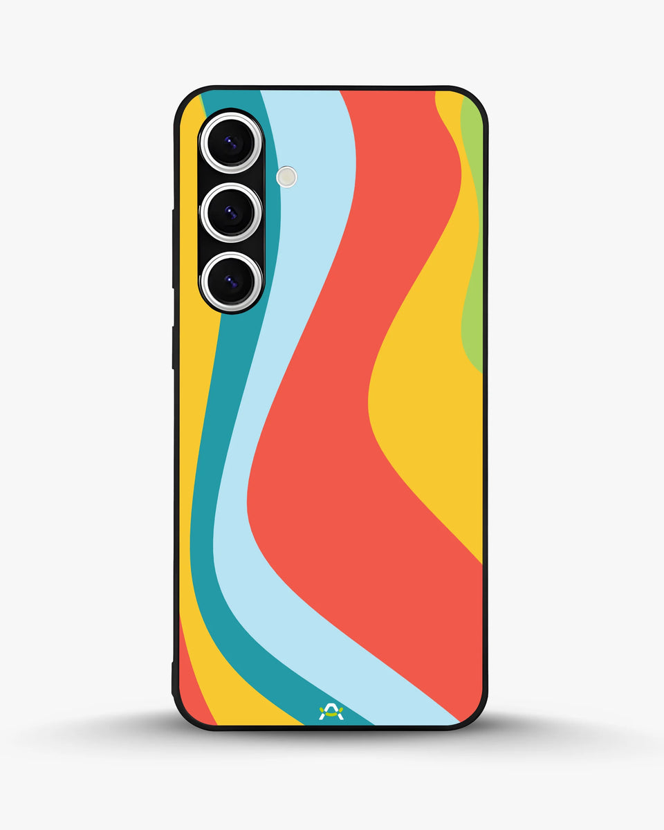 Creslia retro wavy stripes phone case - retro wavy stripes phone case samsung galaxy s24 fe