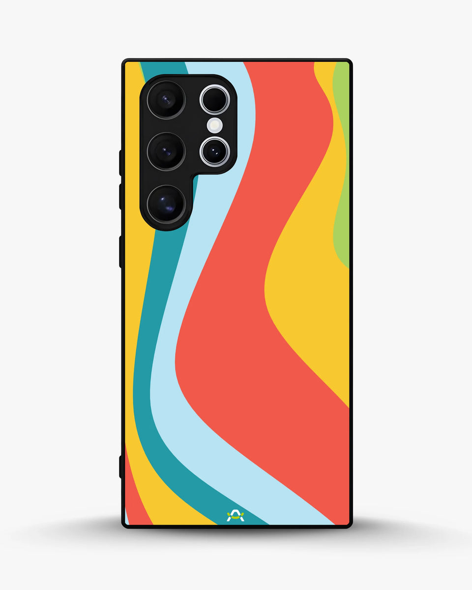 Creslia retro wavy stripes phone case - retro wavy stripes phone case samsung galaxy s25 ultra