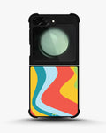 Creslia retro wavy stripes phone case - retro wavy stripes phone case samsung galaxy z flip 6