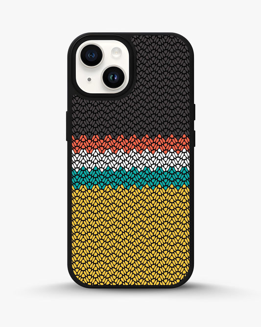 Retro Knit Pattern Designer Phone Case - Boho Colorful Aesthetic
