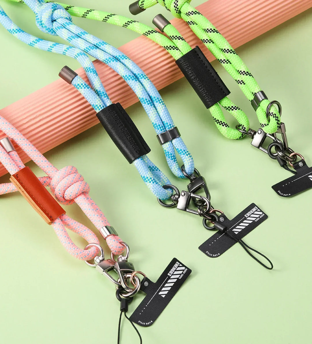 8mm Glow-in-the-Dark Phone Lanyard – Blue, Adjustable Neck & Wrist Strap for All Phones - Creslia